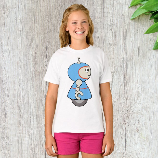 T-Shirt Pequena Rapariga Azul (Criador carregado)