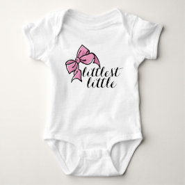 T-shirt pequena roupa para bebê com arco rosa