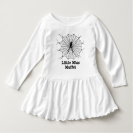 T-shirt Pequena Senhorita Muffet aranha negra em garotos d