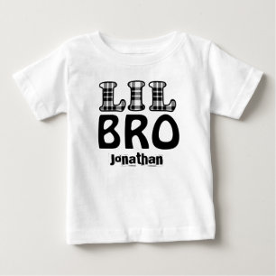 T-shirt PEQUENAS letras de Xadrez IRMÃ Nome personalizado 