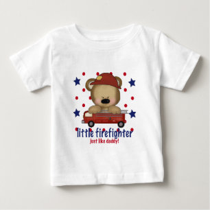 T-shirt Pequeno Bombeiro Como Pai