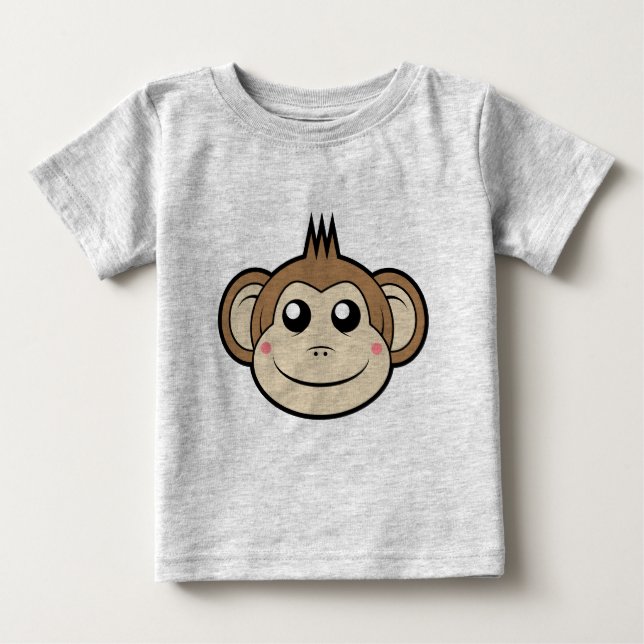 T-shirt pequeno da criança do macaco (Frente)