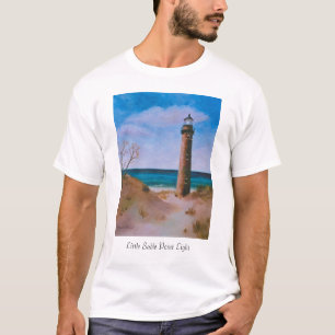 T-shirt pequeno do farol do ponto do Sable