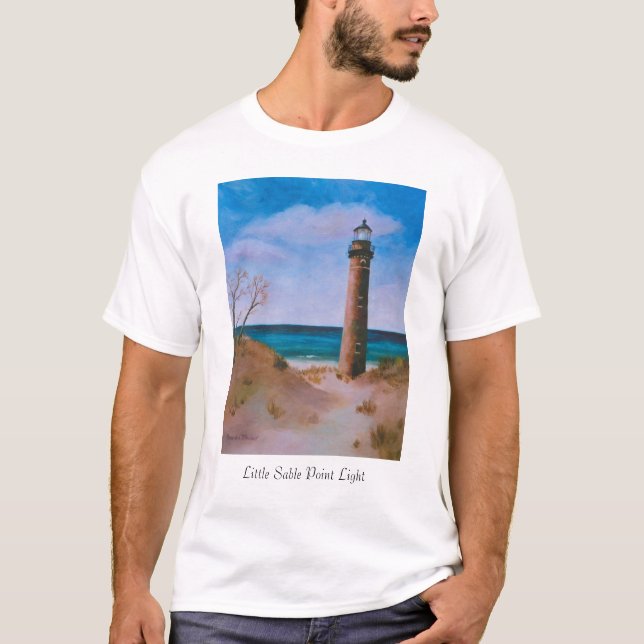 T-shirt pequeno do farol do ponto do Sable (Frente)