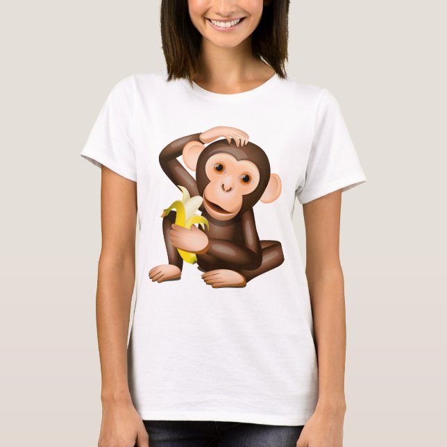 T-shirt Pequeno macaco (Frente)