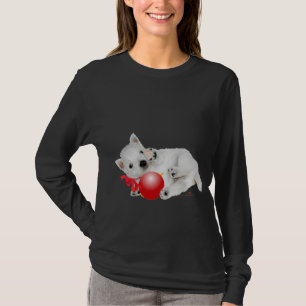 T-shirt Pequeno Westie com Enfeite