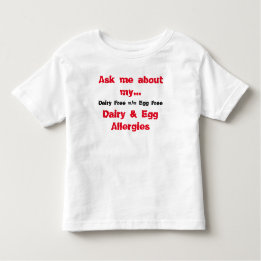 T-shirt Pergunte-me sobre minhas alergias da leiteria & do
