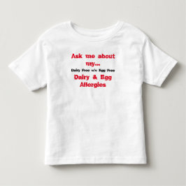 T-shirt Pergunte-me sobre minhas alergias da leiteria & do