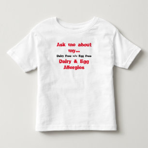 T-shirt Pergunte-me sobre minhas alergias da leiteria & do