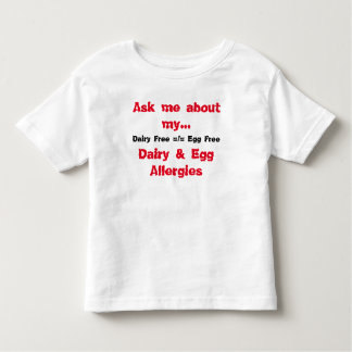 T-shirt Pergunte-me sobre minhas alergias da leiteria & do