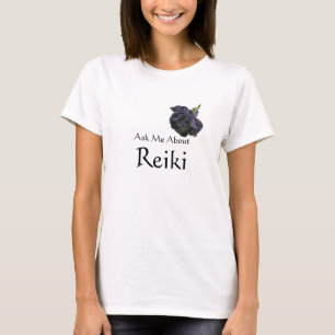 T-shirt Pergunte-Me Sobre O Rosa Roxo Reiki