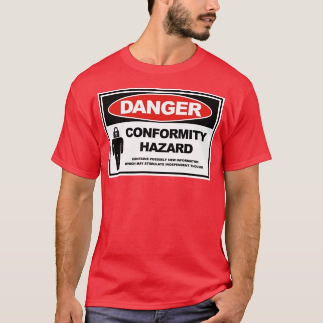 T-shirt perigo da conformidade (Frente)