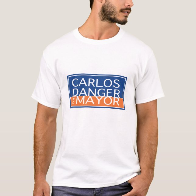 T-shirt Perigo de Carlos para o Mayor - homens (Frente)