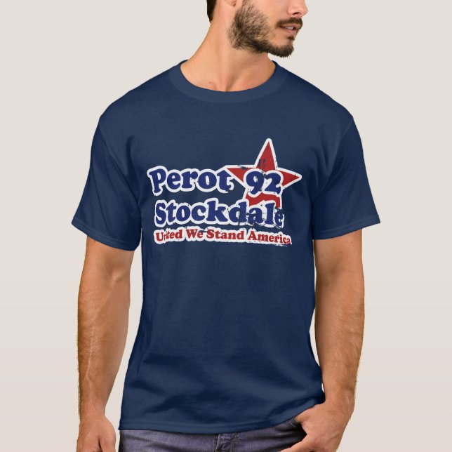 T-shirt Perot Stockdale 92 Vintage Politics Afetado (Frente)