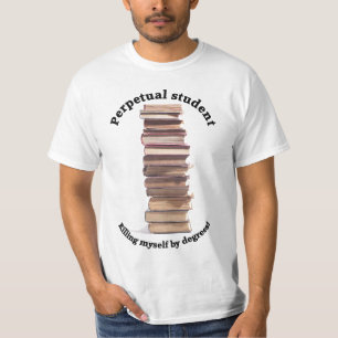 t-shirt perpétuo do valor dos homens do estudante