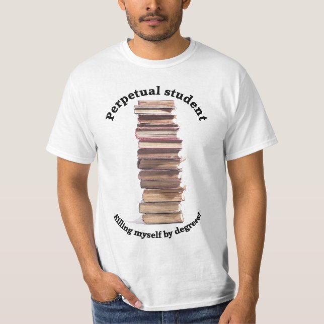 t-shirt perpétuo do valor dos homens do estudante (Frente)