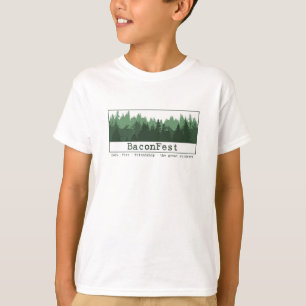 T-shirt Perseguição - árvores curtas XS branco da Capa
