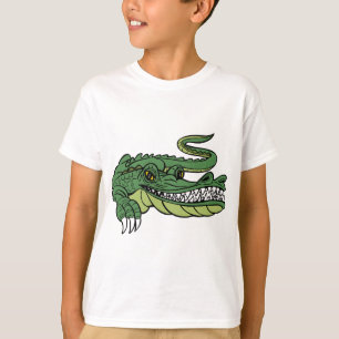 T-shirt Personagem de desenho animado do jacaré
