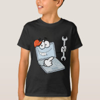 Personagem de desenho animado do laptop que