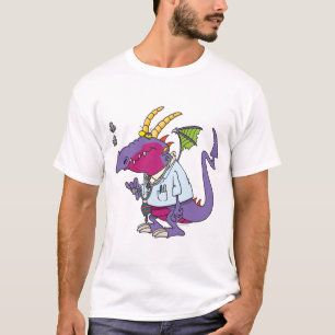 T-shirt personagem de desenho animado engraçado do Dr. Dr