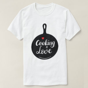 T-Shirt Personalizada Com Amor De cozinhar
