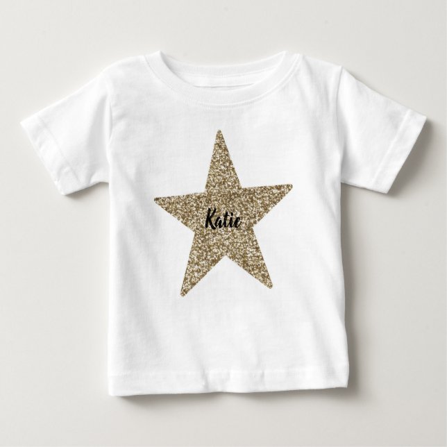 T-Shirt Personalizada com Estrela de Brilho (Frente)