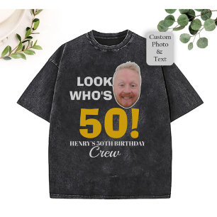 T-Shirt Personalizada com Rosto de 50 Anos - Camis