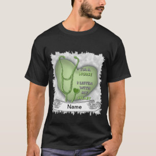 t-shirt personalizada da enfermeira de coração ver