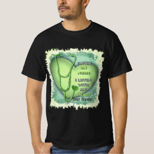 t-shirt personalizada da enfermeira Green Heart RN