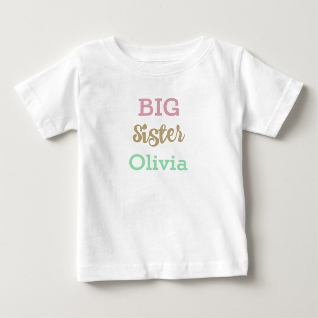 t-shirt PERSONALIZADA DA GRANDE IRMÃ (Frente)
