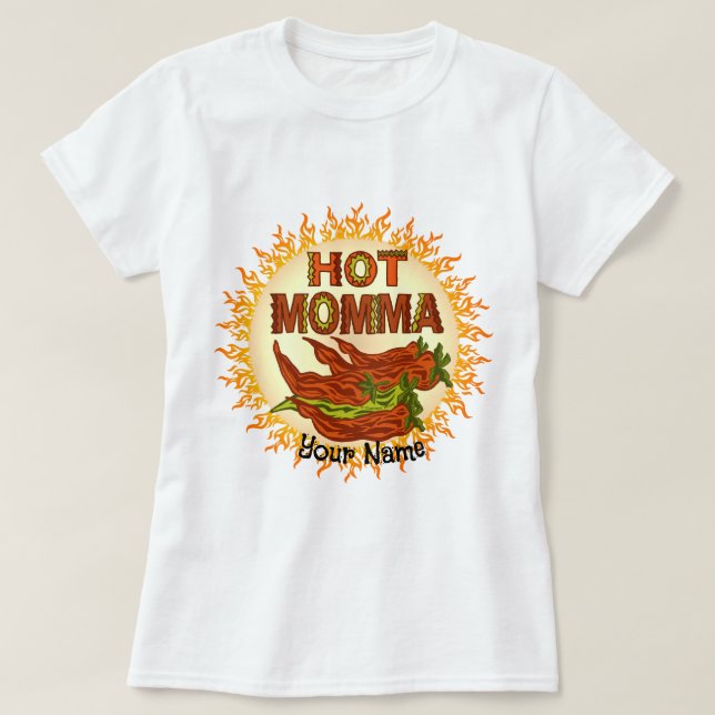 t-shirt personalizada da Hot Momma (Frente do Design)