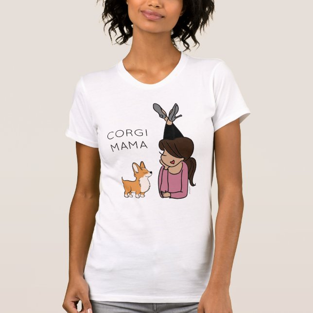 T-Shirt Personalizada da Mama Corgi (Frente)