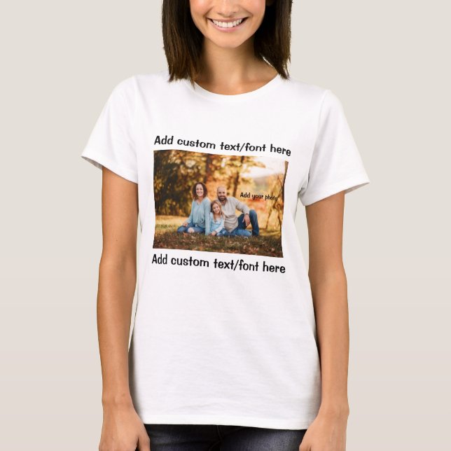 T-Shirt Personalizada de Mulheres com Foto e Desig (Frente)