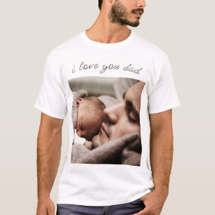 T-Shirt Personalizada de Texto - Eu Amo Você Pai