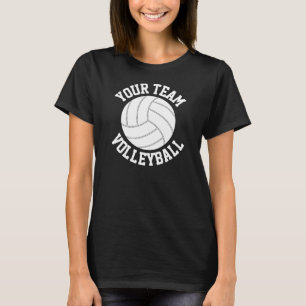 T-Shirt Personalizada de Voleibol Negro e Branco