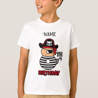t-shirt personalizada do 8º aniversário do Pirate
