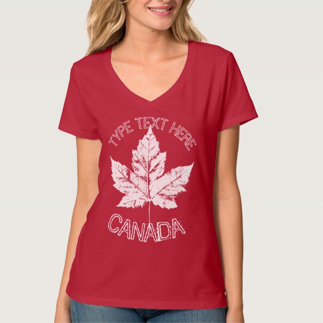 T-shirt Personalizada do Canadá Retro Canada Souve (Frente)