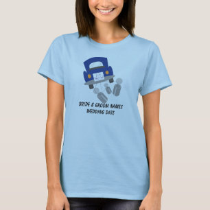 T-shirt personalizada do carro de Recem casados