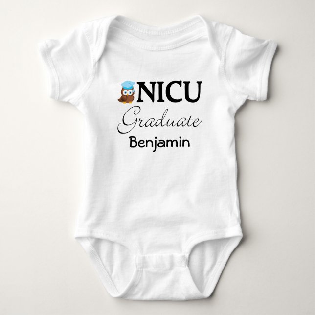 T-shirt personalizada do Formando NICU Baby Boy (Frente)