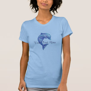 T-shirt personalizada do golfinho azul