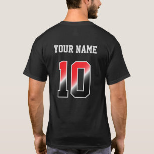 T-Shirt Personalizada do Número Vermelho 10