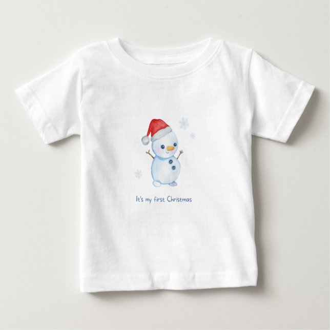 T-shirt personalizada do "Primeiro Natal" (Frente)