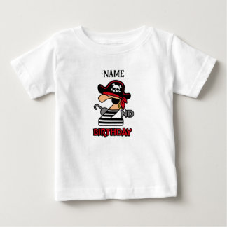 t-shirt personalizada do segundo aniversário pirat