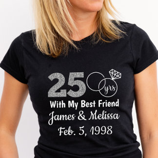T-shirt personalizada e personalizada do 25 de ani