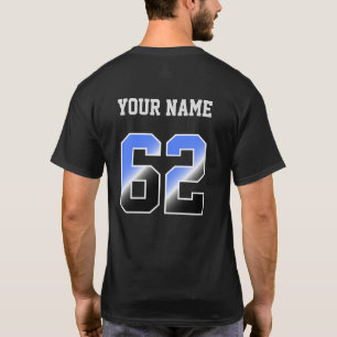 T-Shirt Personalizada Número Azul 62