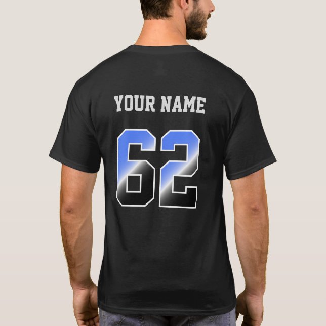 T-Shirt Personalizada Número Azul 62 (Verso)