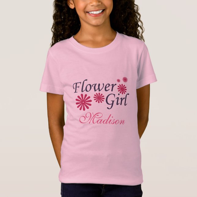 T-Shirt Personalizada Para Crianças Da Flor (Frente)
