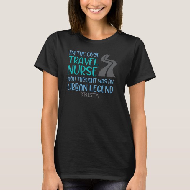 T-Shirt personalizada para enfermeira de Viagem (Frente)