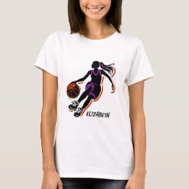 T-Shirt Personalizada Para Garota De Basquete