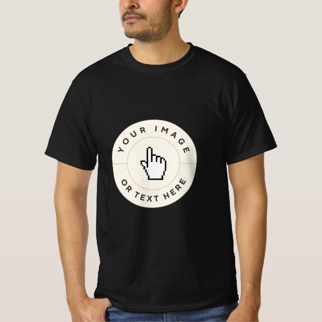 T-shirt personalizada - Preto a imagem ou texto aq (Frente)